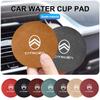 2PCS Car Coaster Water Cup Holder Anti-slip Pad Mat For C4 C3 C5 C1 C2 C-Elysee Berlingo Picasso Jumpy Cactus Aircross