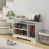 Furniture And Shoe Bench With 1 Drawer And 3 Compartments Capacity For 5 Pairs MDF 76.5L X 30D X 52H Cm