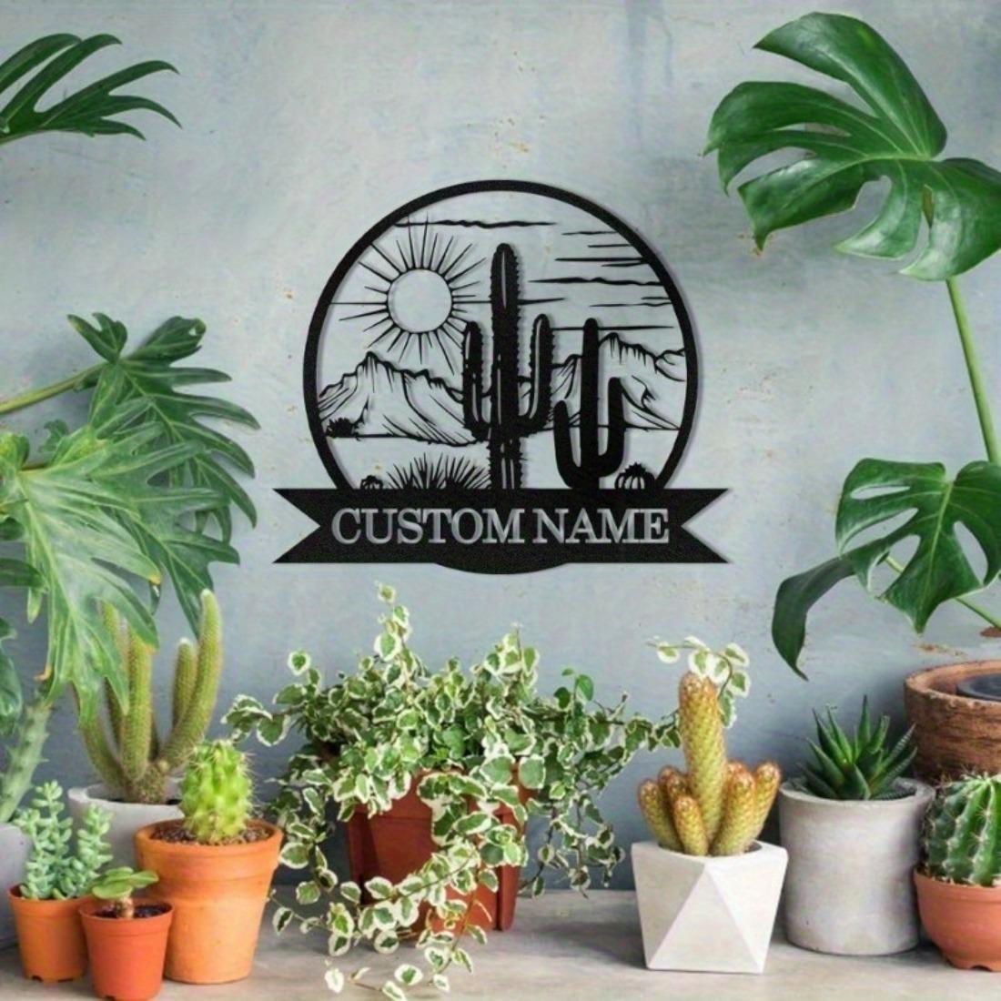 

Personalized Metal Cactus Wall Decor Celebrate Cinco De Mayo Fiery Spirit Natural Themed Wall Art M