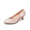 Women's Leather Elegant Low Heels Attire Platforms Pointed Shoes