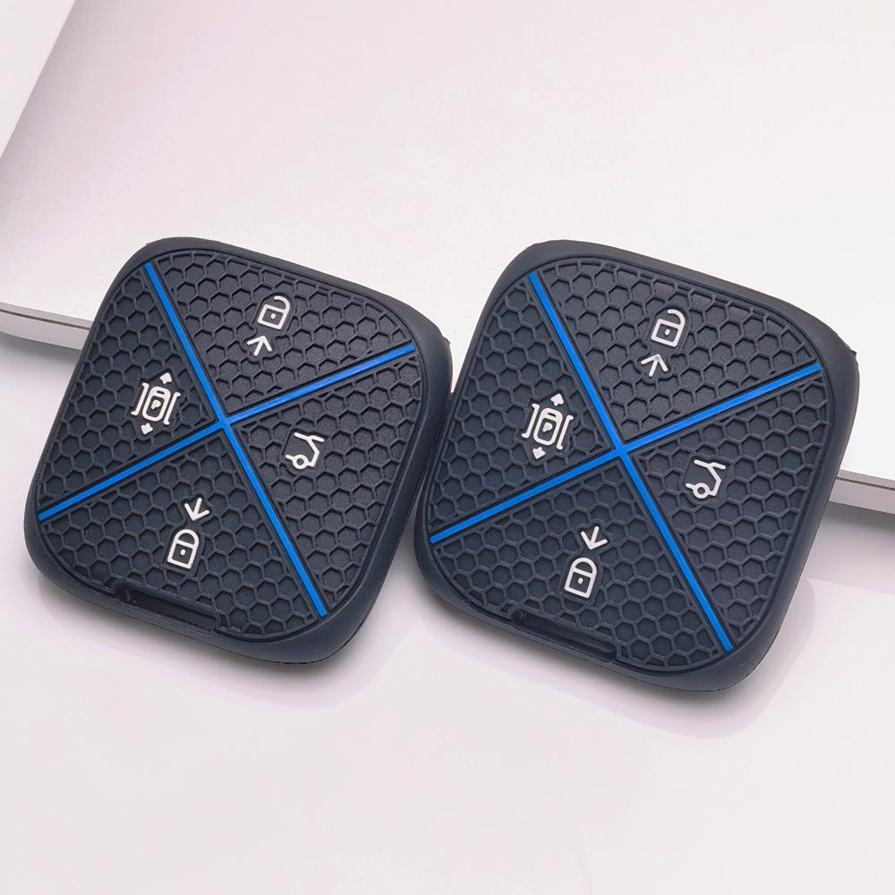 Silicone Remote Key Cover for Zeekr Zeekr 001 Zeekr 009 Zeekr X Zeekr 007 Honeycomb Texture Shockproof Car Remote Key Sleeve Non Slip Grip