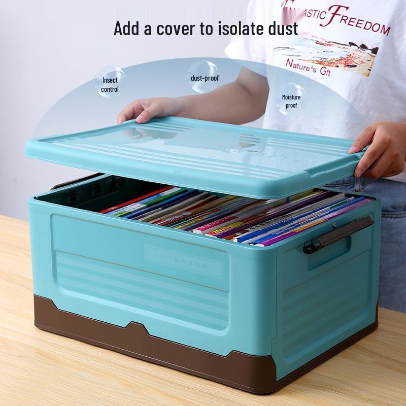 Nordic Style Foldable Plastic Storage Box for Clothes, Toys, and Books