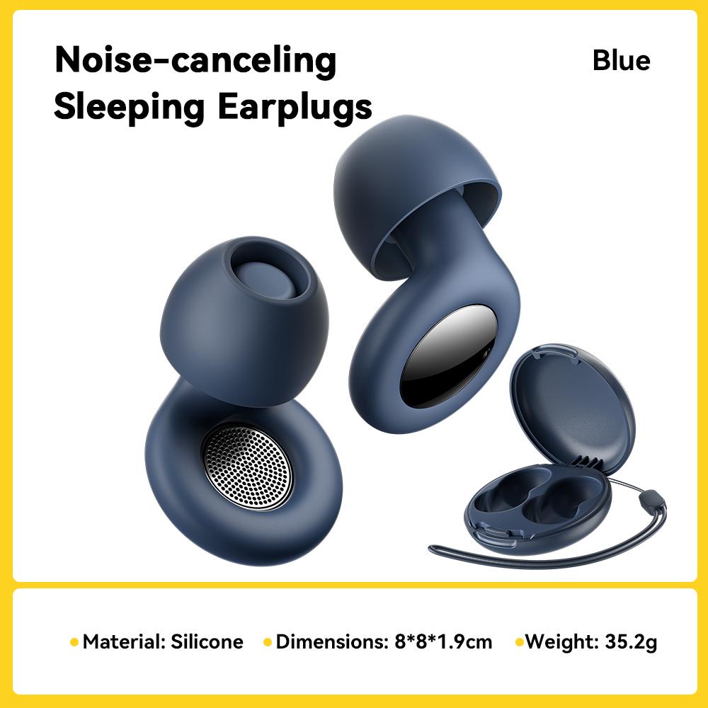 

ESSAGER Noise Cancelling Ear Plugs for Sleeping Soft Silicone Sleep Earplugs Noise Reduction Earbuds for Sleep Work Study Travel синий