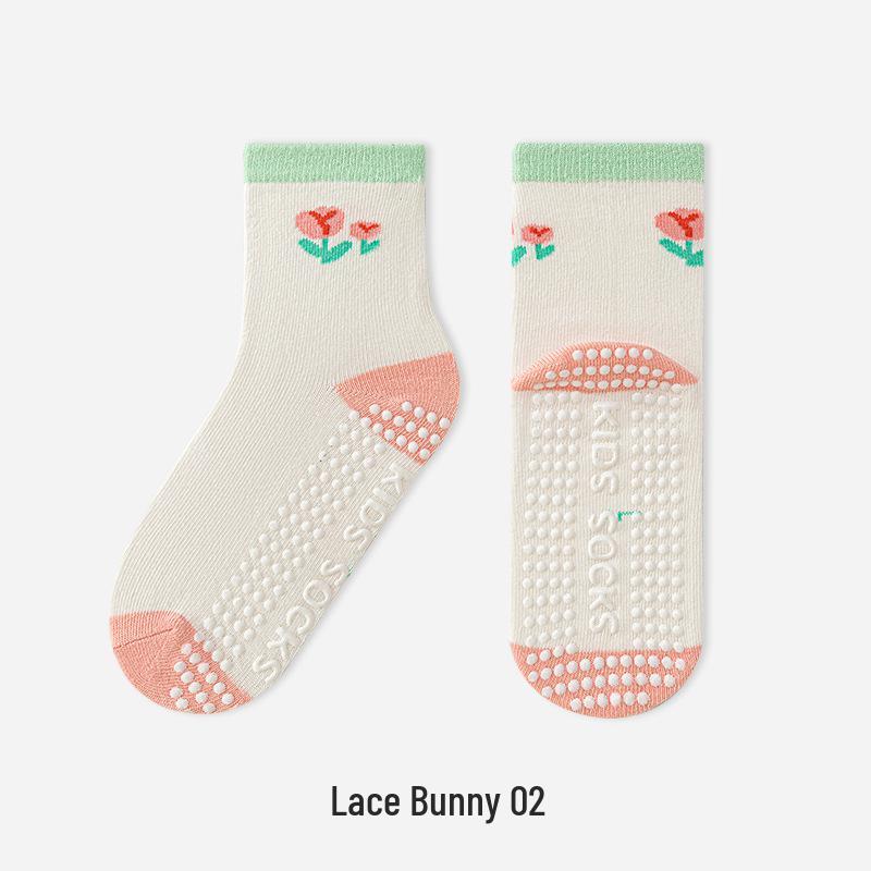Trendy Anti-slip Mid-calf Socks for Men, Women, and Children - Ideal for Home, Indoor, Sports, and Trampoline Activities