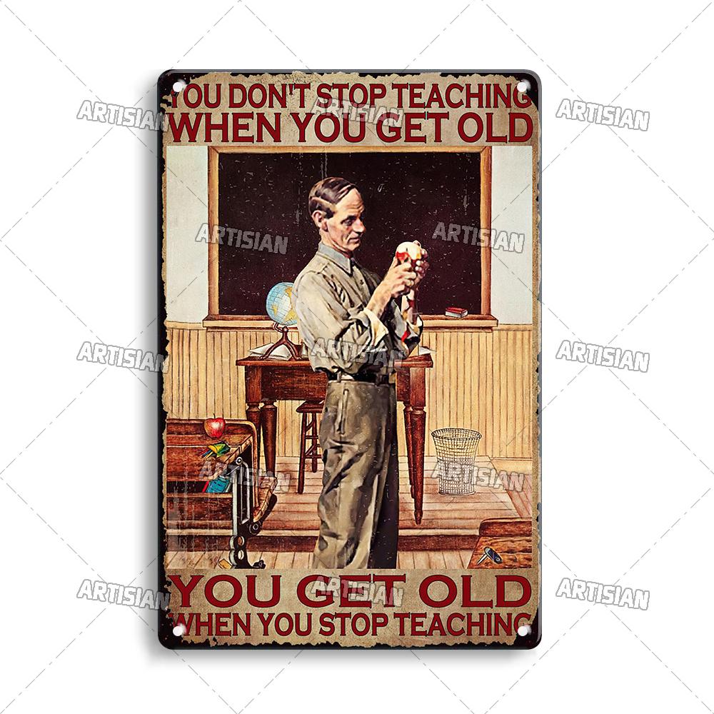 Artisian Job Metal Sign Vintage Teacher Tin Poster Hobby Decorative Plate Wall Decor Garage Bar Pub Club Hotel Cafe Kitchen Home