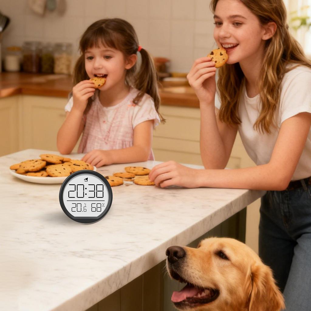 Digital Temperature & Humidity Monitor with Timer Magnetic Hygrometer for Indoor Home, Bedroom Kitchen Bathroom, High Accuracy