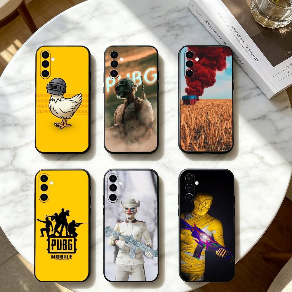 P-U-B-G M-Mobile Game Phone Case For Samsung Galaxy A73,A72,A71,A70,A53,A52,A51,Others Soft Black Cover