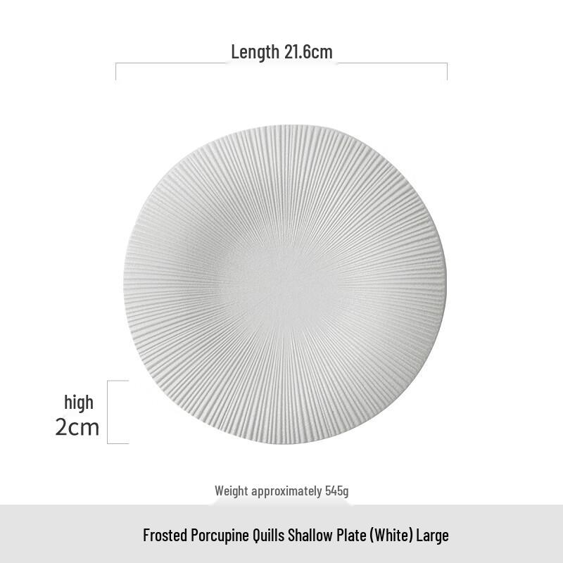 Nordic Ceramic Flat Dinner Plate