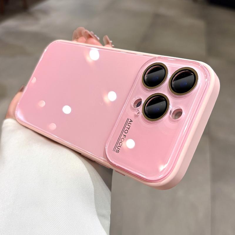 Luxury Candy Tempered Glass Camera Protection Case for iPhone 17 16 15 14 13 12 Pro Max Shockproof Bumper Armor Hard Cover Capa