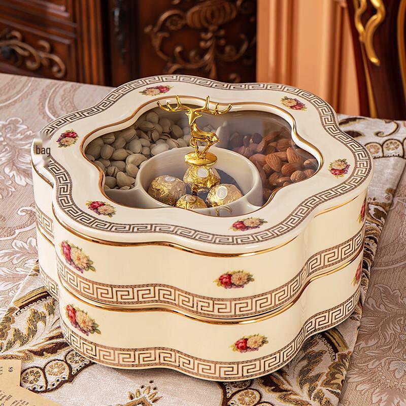 Luksusowy europejski zestaw ceramicznych pater na owoce i przekąski
