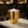 Stainless Steel Ice Bucket, with Handle Portable Beverage Tub, Mirror Polished Durable Ice Tub, for Bars Parties KTV Beverage Cooler