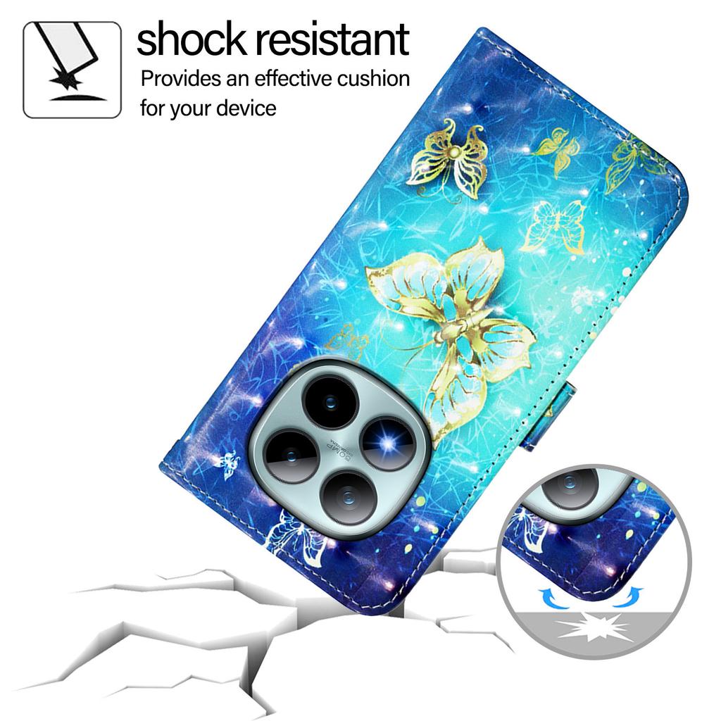 For Xiaomi Redmi Note 15 Pro+ 5G Leather Case Pattern Printing Wallet Stand Mobile Cover with Strap