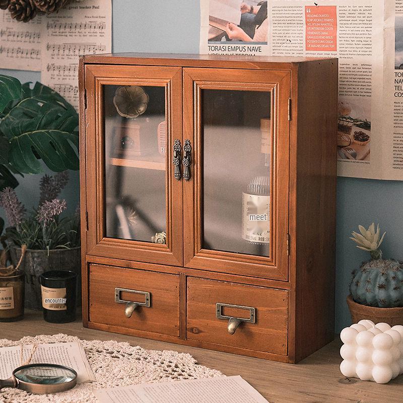 Solid Wood Multi-Layer Desktop Organizer: Office Desk & Cosmetics Storage Rack for Clutter-Free Spaces