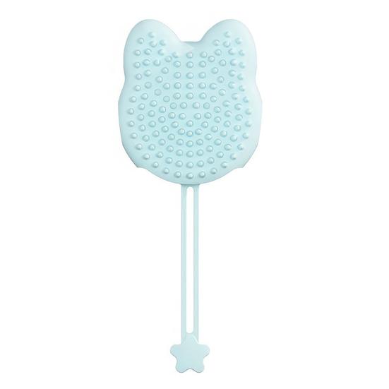 2-in-1 Pet Grooming Glove with Lanyard Soft Flexible Cat Head Shape Pet Grooming Massage Glove Grooming Mitt