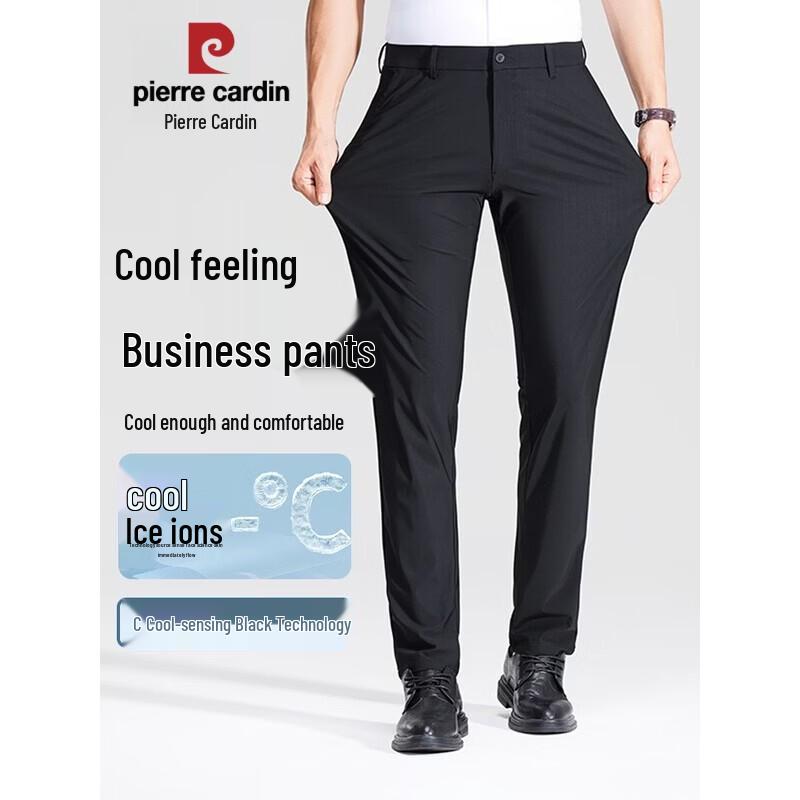 

Pierre Cardin Men s Ice Silk Business Casual Straight Pants 190/100B