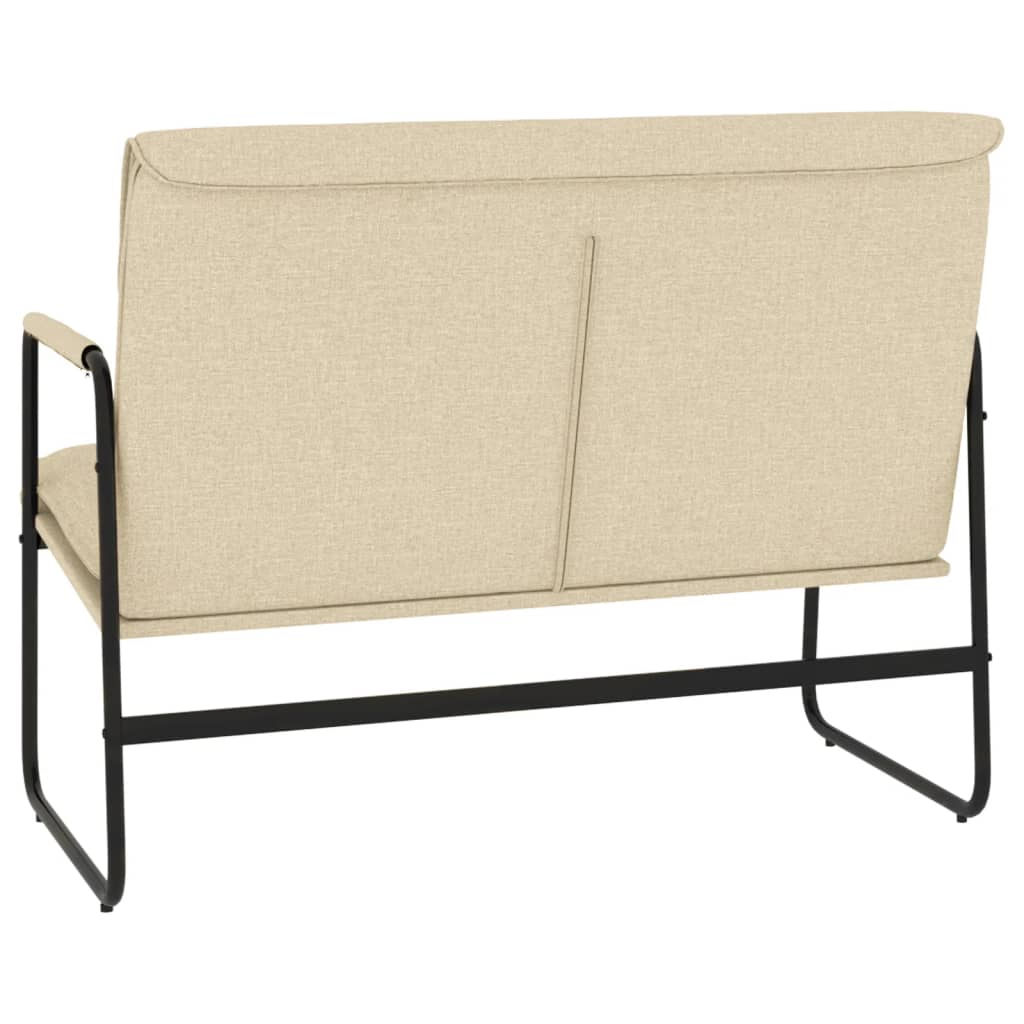 Cream Upholstered Bench 100 X 64 X 80 Cm Fabric