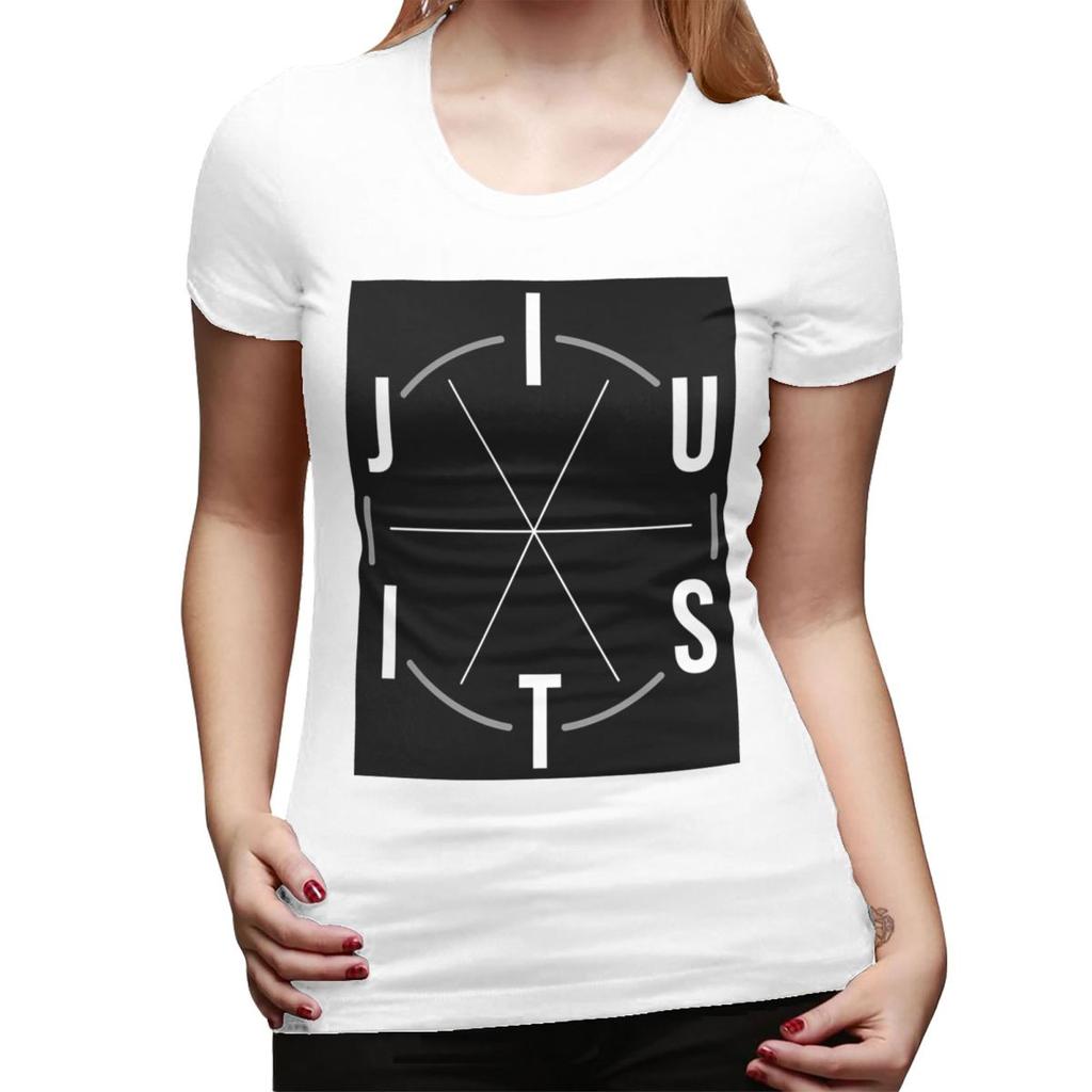 Jiu Jitsu BJJ Circle White Light TShirt for Women Round Neck Streetwear T Shirts Womens Tees Short Summer Clothes Tops