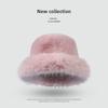 Imitation Rabbit Fur Big Head Circumference Bucket Hat Autumn and Winter Plush Versatile Show Small Face Warm Thickened Fashion Basin Hat