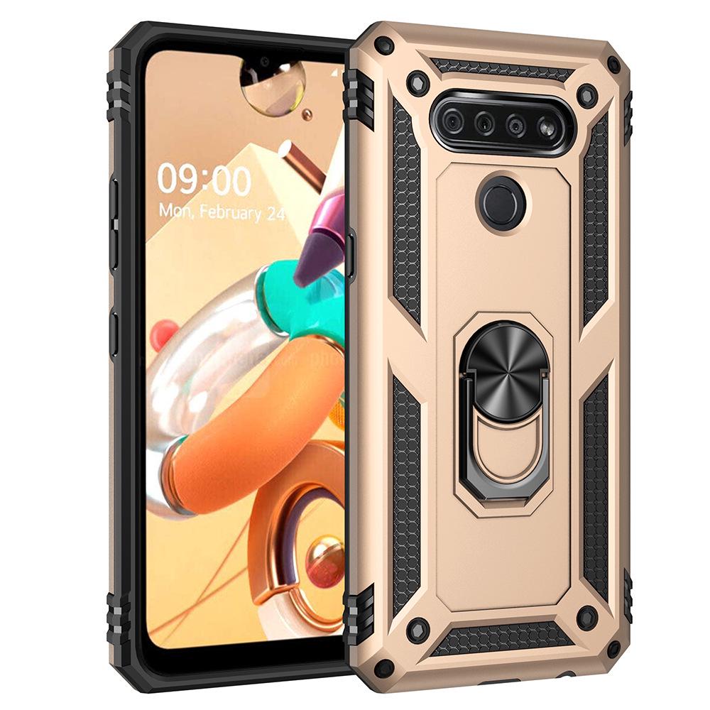 LG Stylo5/K51/K31 Anti-Fall Armor Phone Case with Car Ring Holder