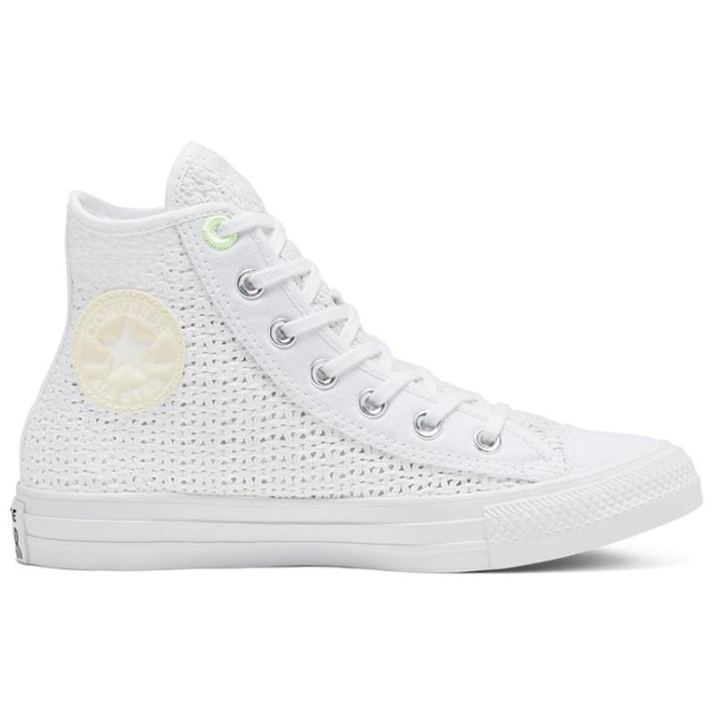 Converse Chuck Taylor All Star Summer Getaway Comfortable Casual Non-Slip Abrasion Resistant High-Top Canvas Shoes Women's White