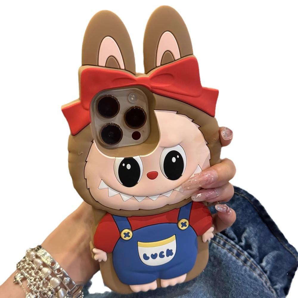 IPhone 11/13/14/15/16/17/ProMax için 3D Çizgi Film Lala Telefon Kılıfı