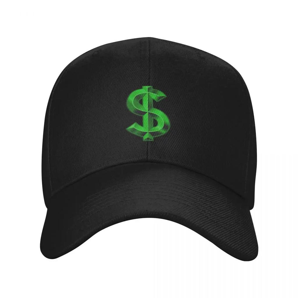 Green Dollar Sign - Single Baseball Cap Horse Hat Fashion Beach sun caps Brand Unisex cap Women's Golf Clothing Unisex's
