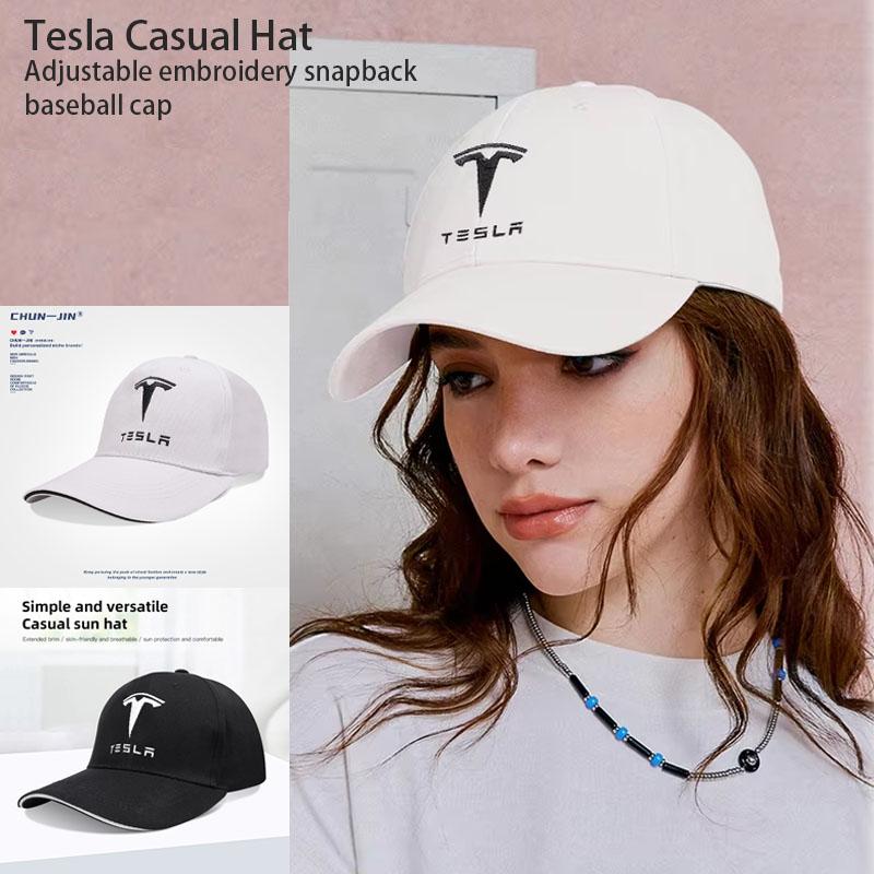 Cappelli Casual da Auto Ricamo Logo Cappellino da Baseball Outdoor Regolabile Per Tesla Model 3 Highland 2023 Model S Model X Model Y
