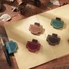 Personalized Magnetic Bookmark Faux Leather Page Holder with Pen Clip Retro Logo Bookmark for Journals Notebooks Book