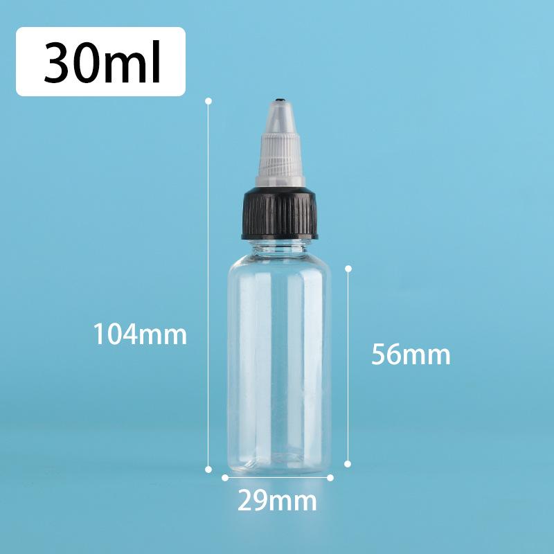 PET Jelly Bottle with Rotating Cap - Liquid Pigment Dropper, Refillable, Available in 60/80/100/200ml Sizes