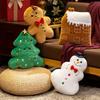 Gingerbread Man Snowman Christmas Tree Plush Daoll Pillow For Festive Home Decoration