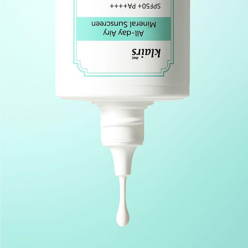 dear, klairs Protetor Solar Mineral Leve para o Dia Todo Mini