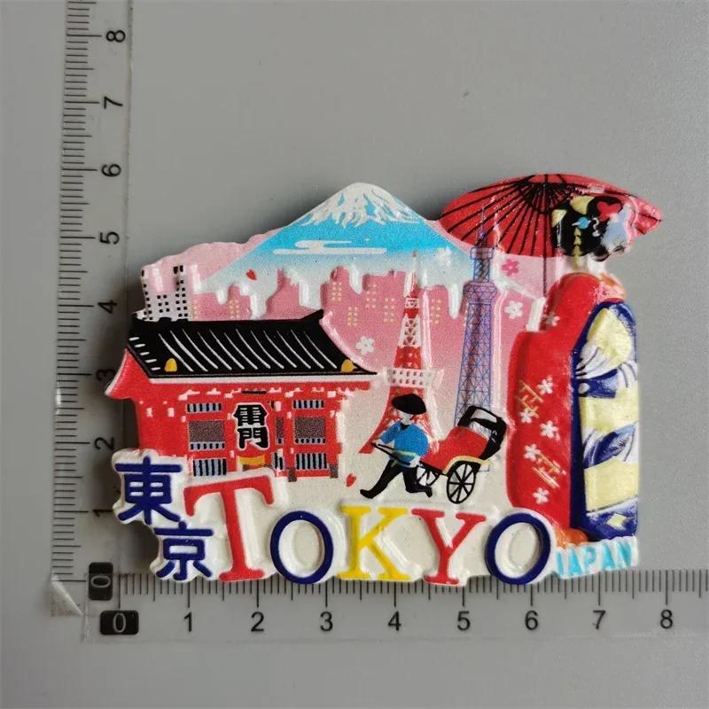 Japan Fridge Magnets Mount Fuji Tokyo Kyoto Tourist Souvenir Craft Gifts Resin Magnetic Refrigerator Sticker Home Decoration
