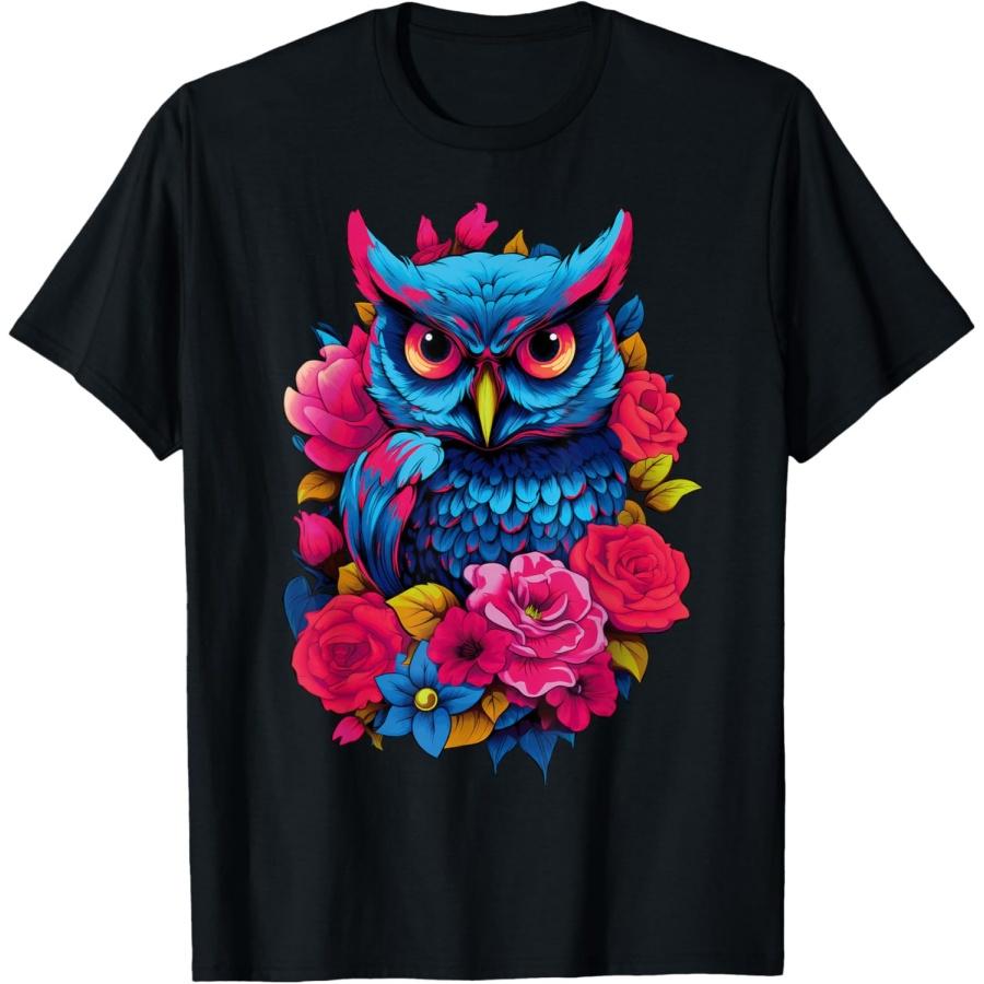 

Owl Graphic Tee For Women Teens Girls T-Shirt XXXXXL чорний