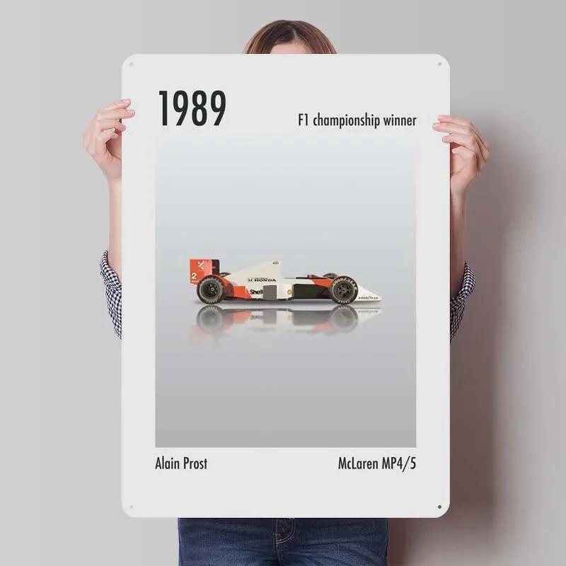 Alain Prost Metal Sign Racing Poster Art Mural Retro Tinplate Sign for Wall Art Decoration Coffee Bar Vintage Home Decor Items