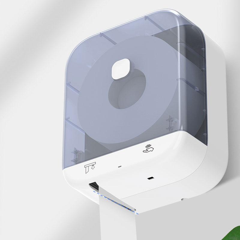 Wall-mounted Inductive Automatic Paper Cutter Large Roll Paper Box Dispenser Intelligent Electric Roll Paper Box  Tissue Holder