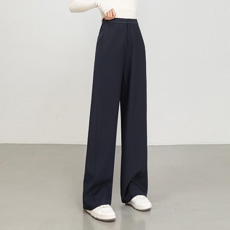 Fanzhen Women's High-Waist Draped Wide-Leg Trousers
