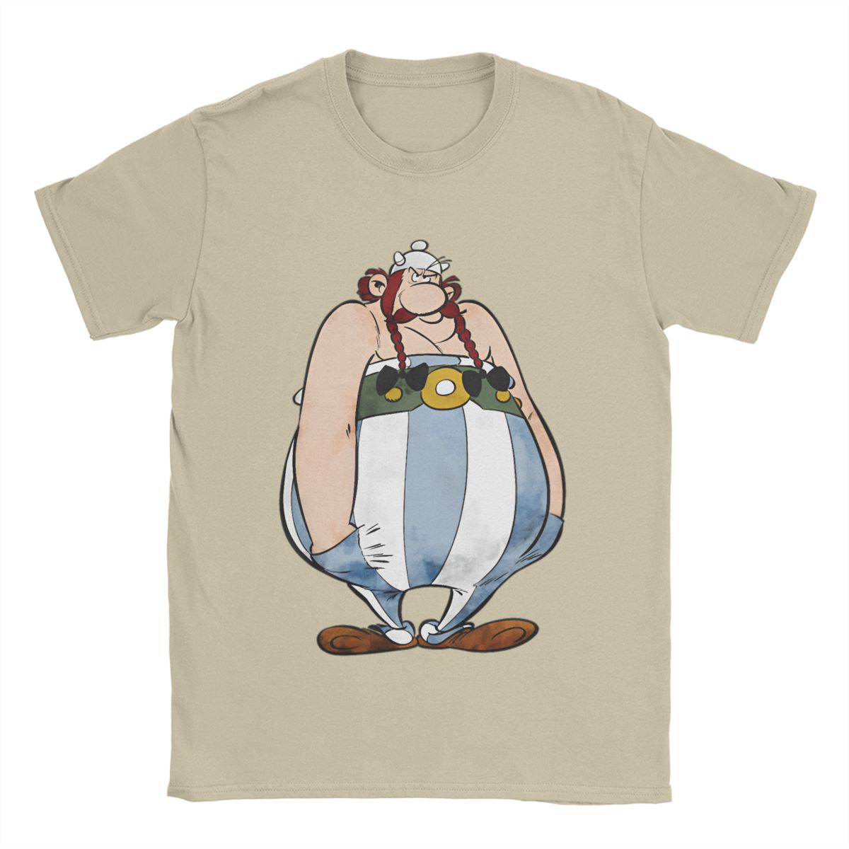 

Футболка Asterixs And Obelixs Чоловіча Вінтажна Футболки з Чистої Бавовни Круглий Виріз Короткий Рукав Футболки Новинка Топи 3XL