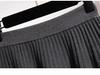 Women's Wool Knitted Pleated A-Line Skirt – Perfect for Autumn and Winter