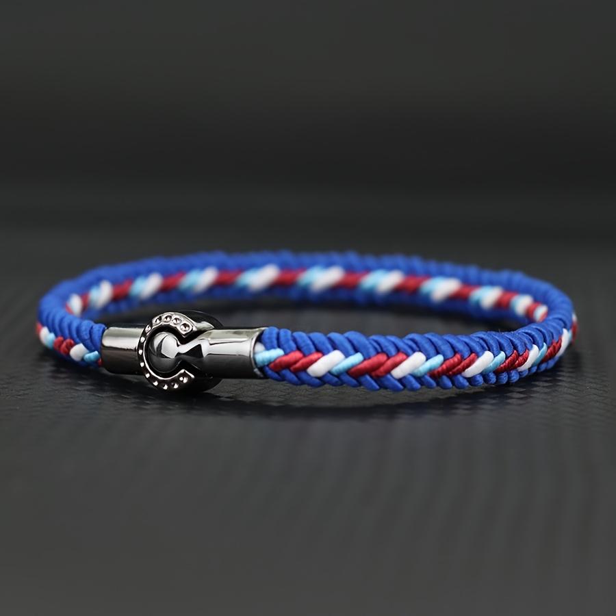 Vintage Braided Bracelet Men Women Hand-Woven Colorful Hand Rope Magnetic Clasp Braclet Friendship Gift Couple Jewelry Pulseras