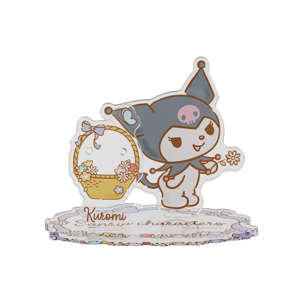 White Clover Kuromi Acrylic Sanrio Characters Acrylic Display Stand for and Rings Stand, Necklaces, Earrings, (AS-SAKU01)