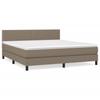 3139997 vidaXL Divan Bed with Mattress Taupe 180x200 Cm Fabric