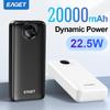 EAGET 20000mAh Powerbank PD 22.5W Superrask Lading Powerbank med LED Batteridisplay for iPhone 14-17 Android/Samsung/Nettbrett