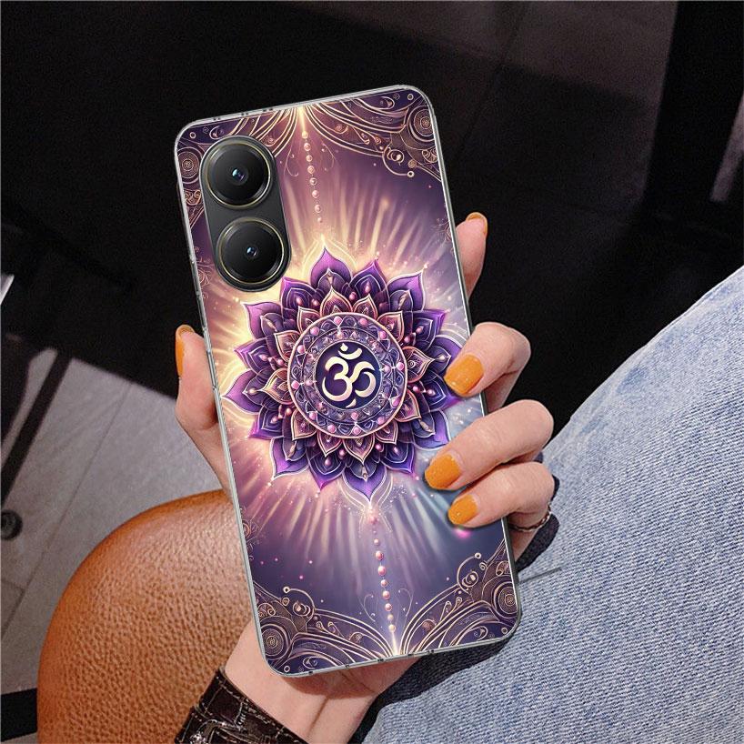 Mandala Chakra Insist Yoga Phnoe Case for Xiaomi Poco X5 X6 X7 Pro X4 Gt F7 Ultra M8 M7 Redmi 15C 15 13C 13 12C 12 Unique Cover