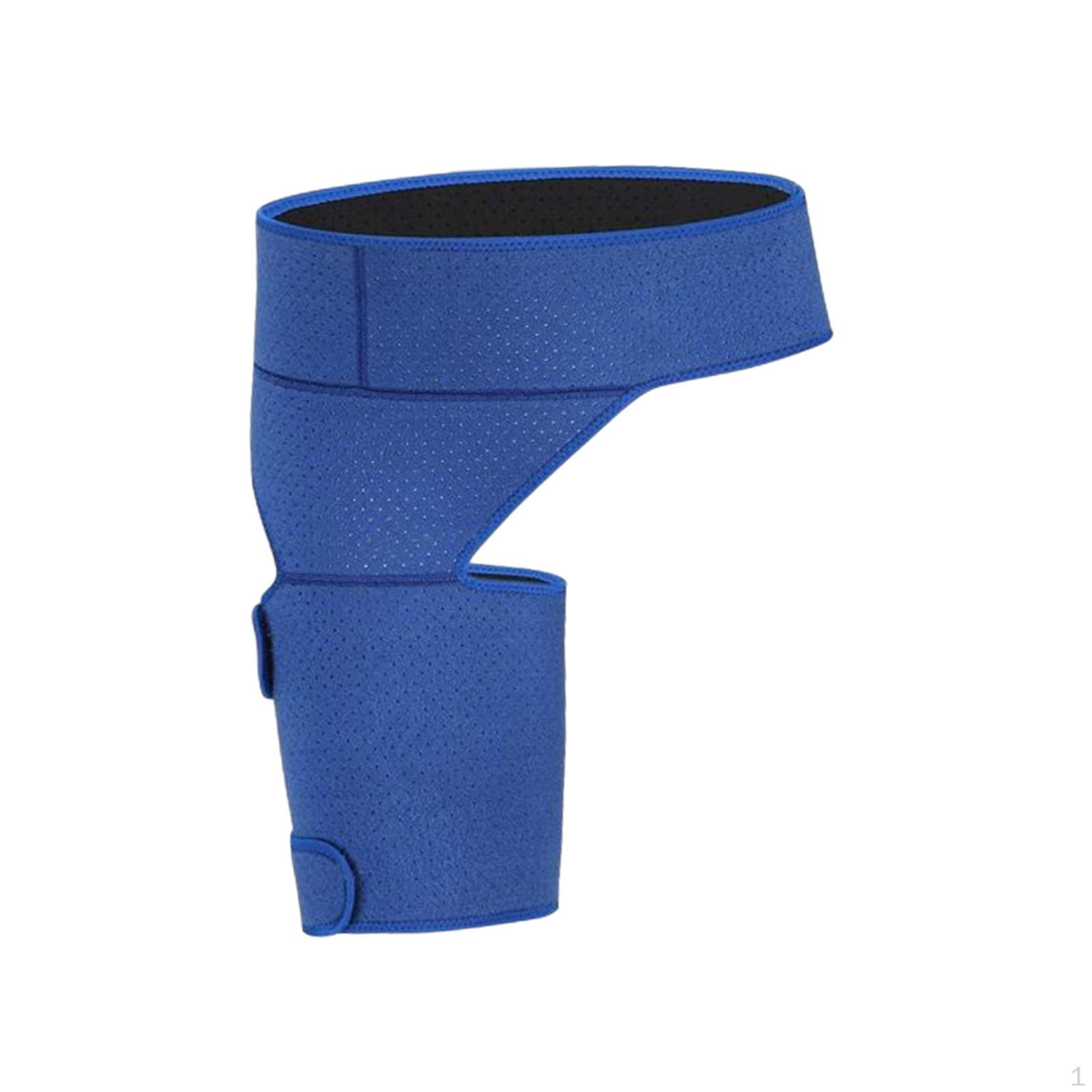Компрессионный бандаж на бедро, поддерживающий обхват, рукав для бедра при растяжениях квадрицепса, подколенного сухожилия Regular Dark Blue
