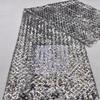 91x120cm Luxury Black Lace Fabric Nigerian Bride Sequins High Quality Tulle Fabric For Party Wedding Dress Sewing Sell