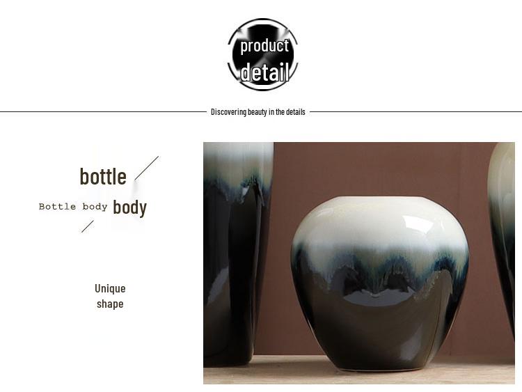 Ceramic Small Flower Vase for Living Room & Dining Table - Creative Hydroponic Floral Decoration.