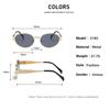 Vintage Oval Sunglasses  New Stylish Metal Rim Outdoor Shades Trendy Fashion Luxury Brand Design Anti-UV Sun Glasses