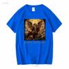 Neues limitiertes T-Shirt Erzengel Michael vintage gewaschen lässig Designer-Kleidung homme Bequem leicht grafisch