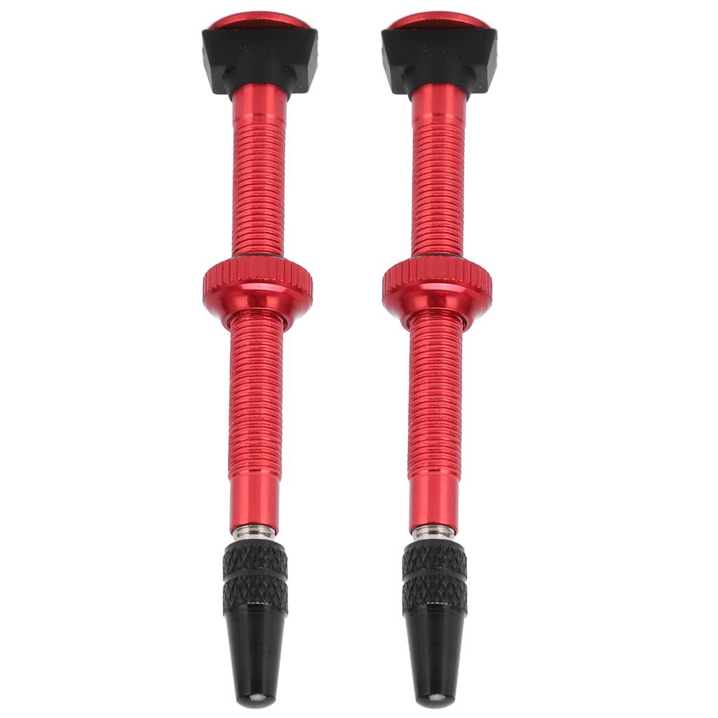 2PCS Valve Stem Tightness No Leakage Corrosion Resistance Silicone Pad Bicycle ValveRed