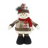 Christmas Doll Pendant Santa Claus Snowman Telescopic Legs Design Plaid Print Xmas Doll Festival